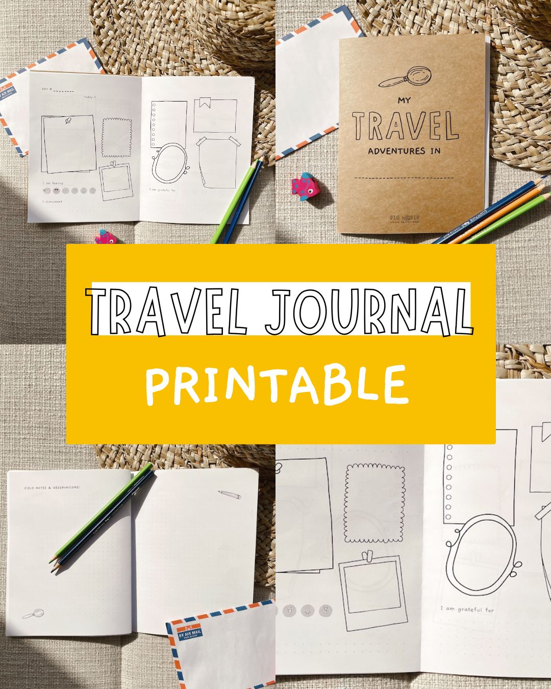Big World Travel Journal: Classic - PRINTABLE