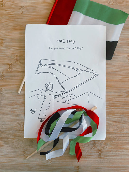 FREE UAE Flag Colouring Page - PRINTABLE