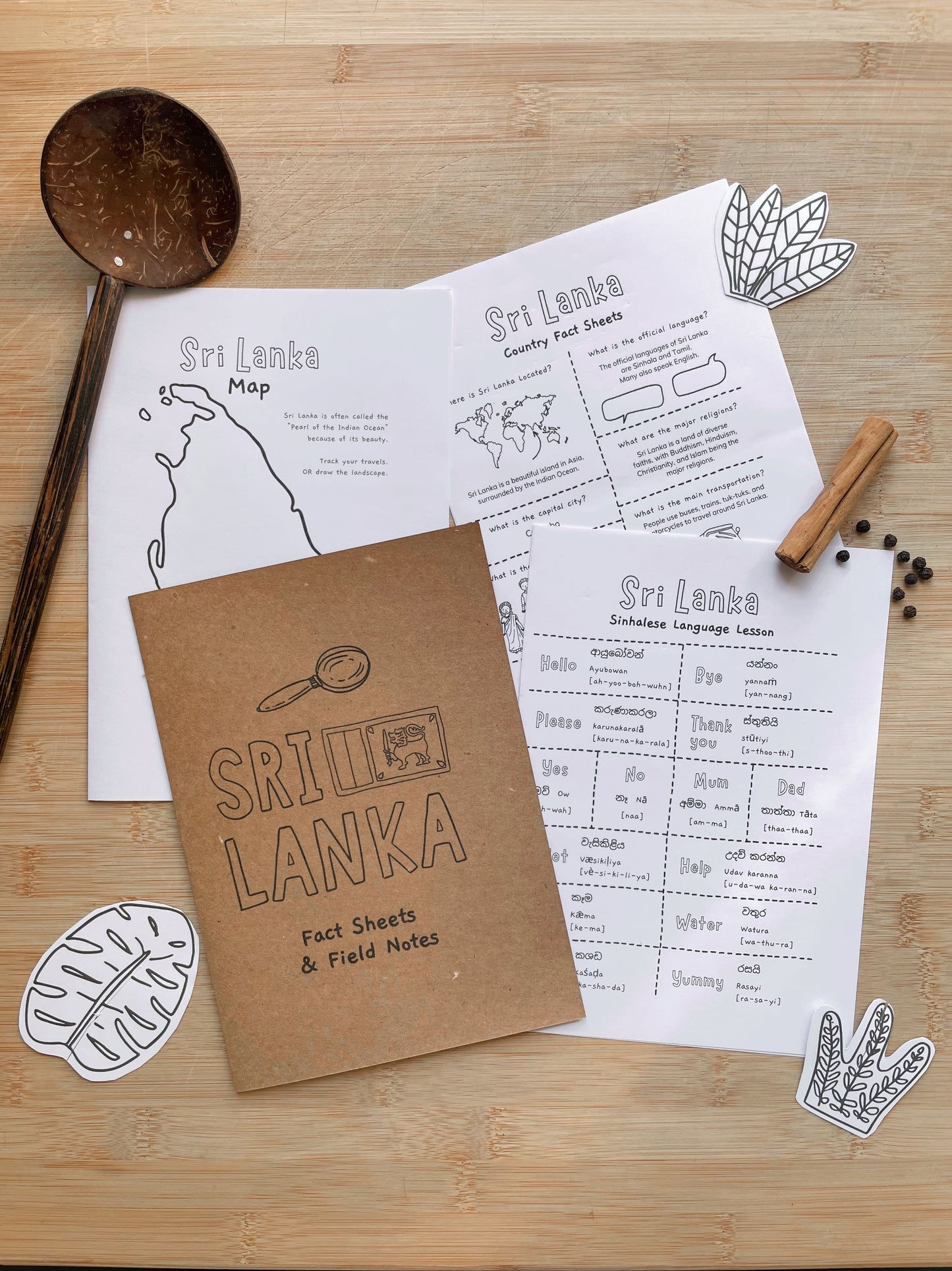 Sri Lanka Country Discovery Pack  - PRINTABLE