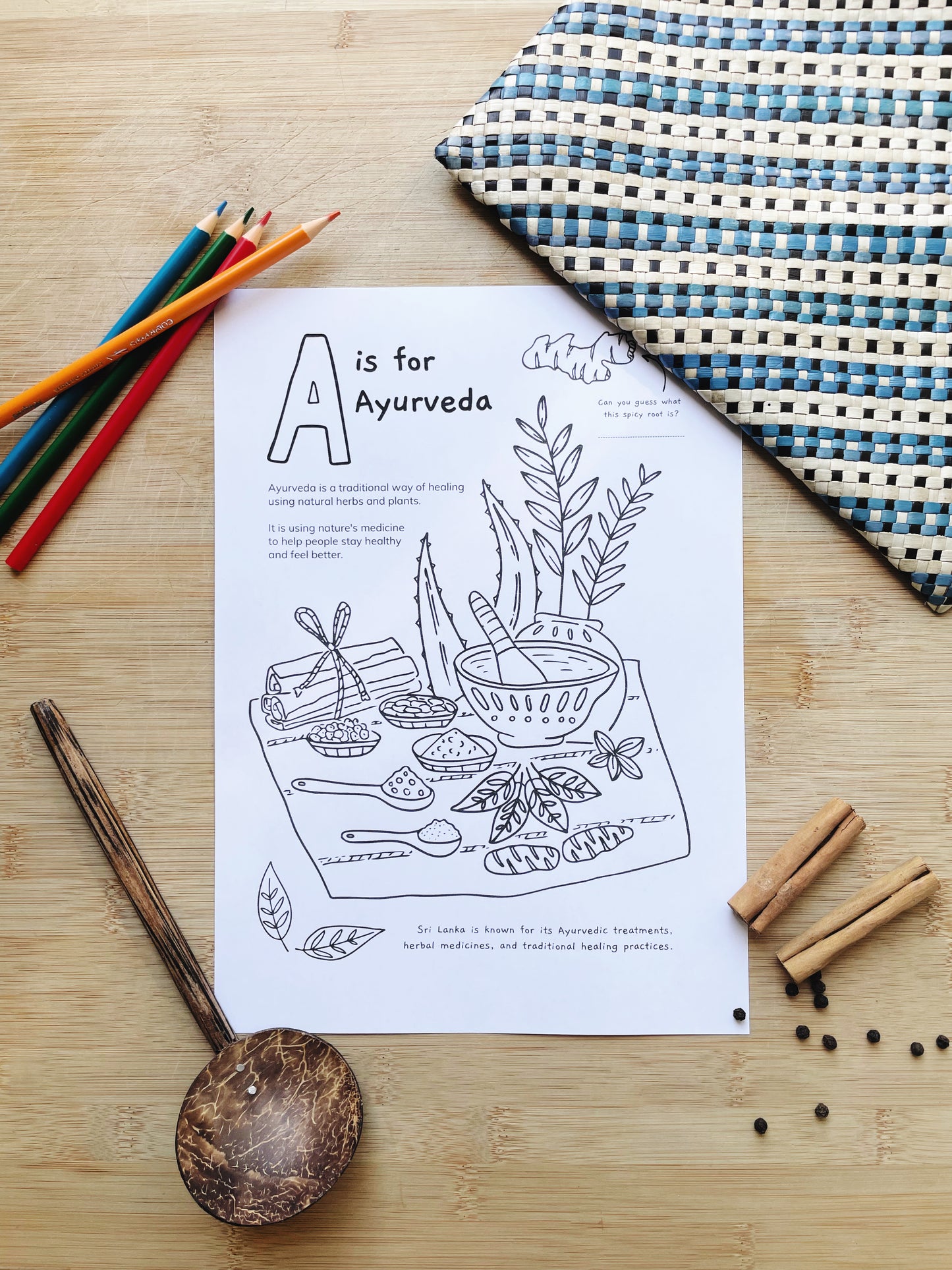 Sri Lanka Colouring Pages  - PRINTABLE