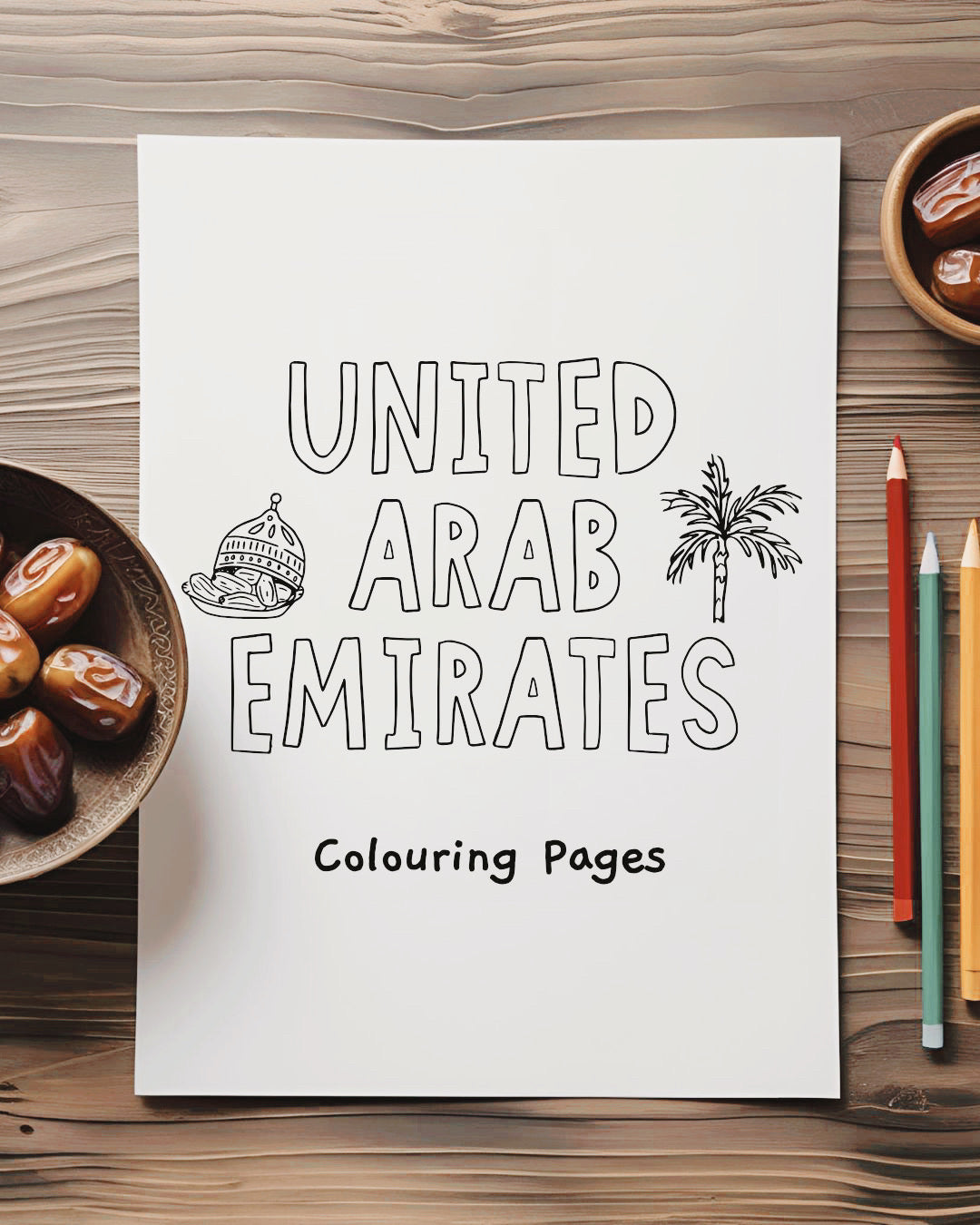 United Arab Emirates Colouring Pages  - PRINTABLE