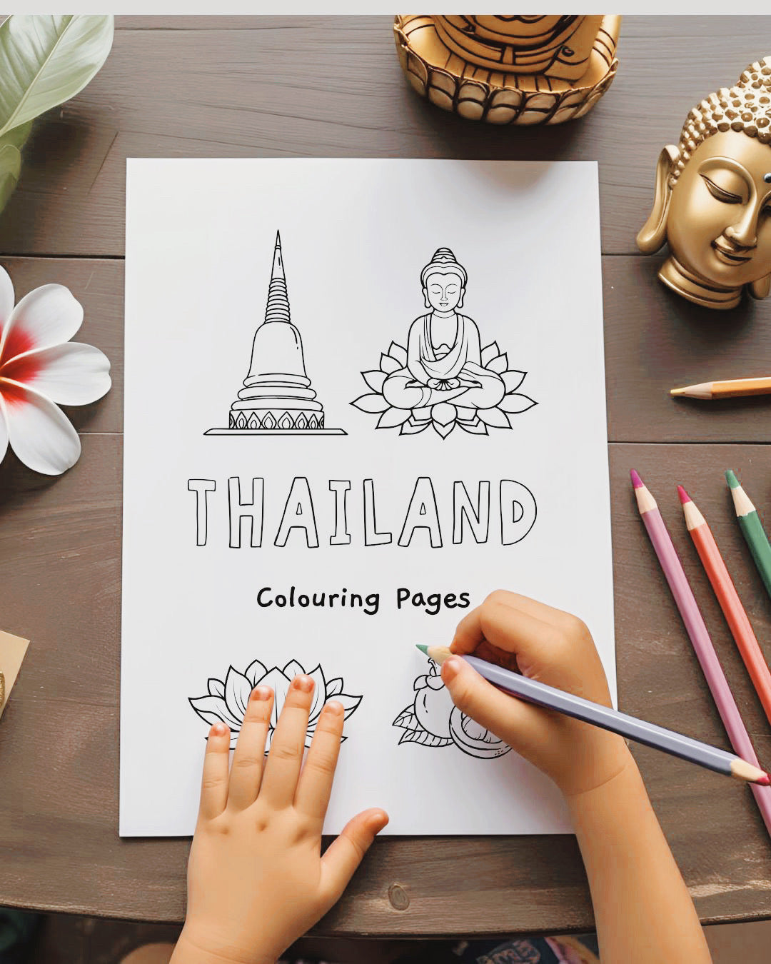 Thailand Colouring Pages - PRINTABLE